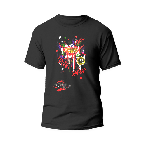 black round neck tshirt teeth