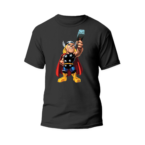 black round neck tshirt thor