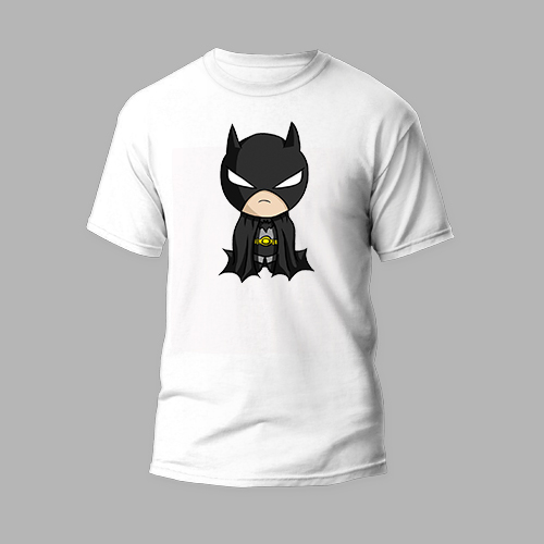 white round neck tshirt batman 3